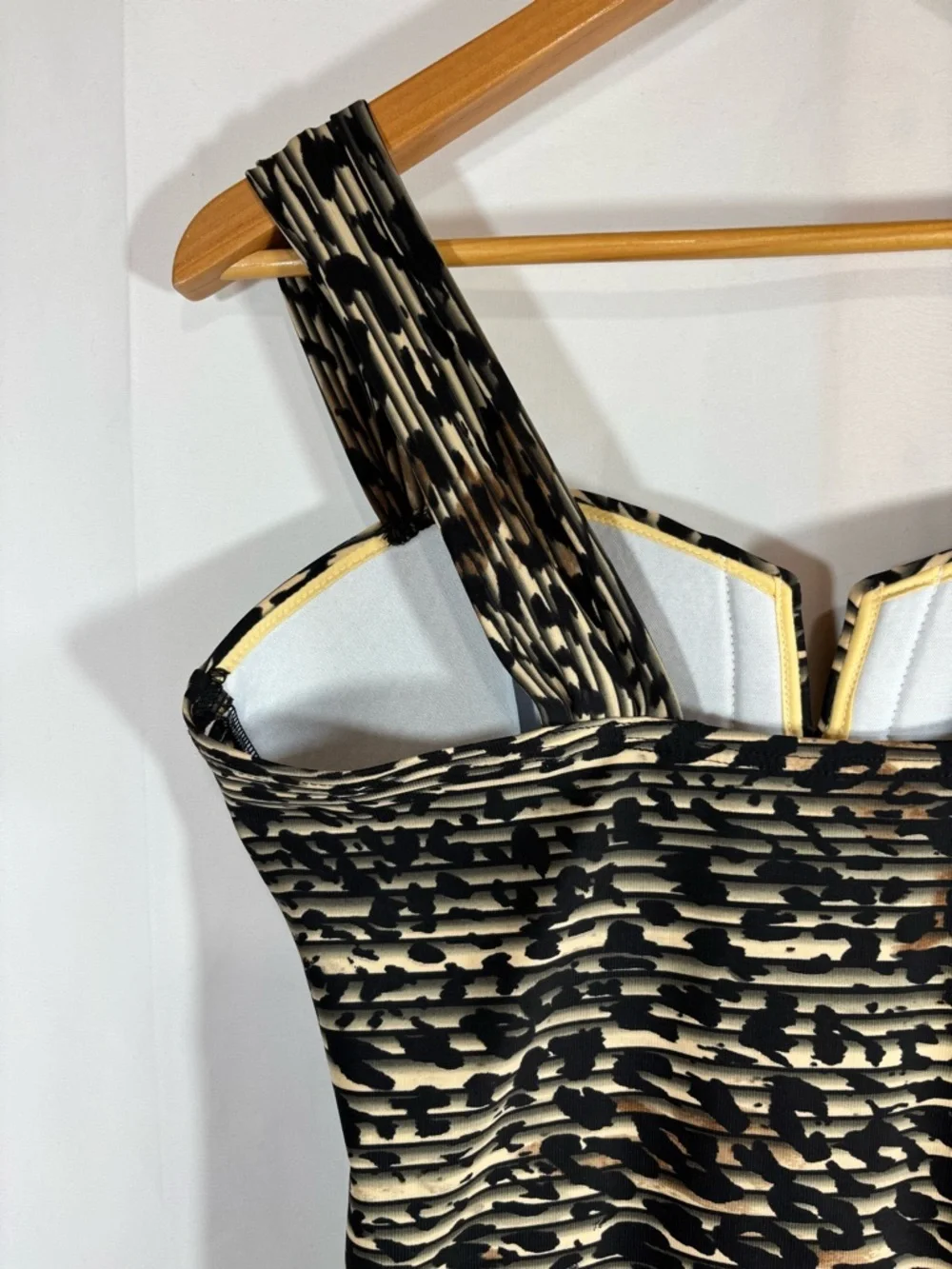 Miraclesuit Animal Print One-Piece Swimsuit in Black and Cream